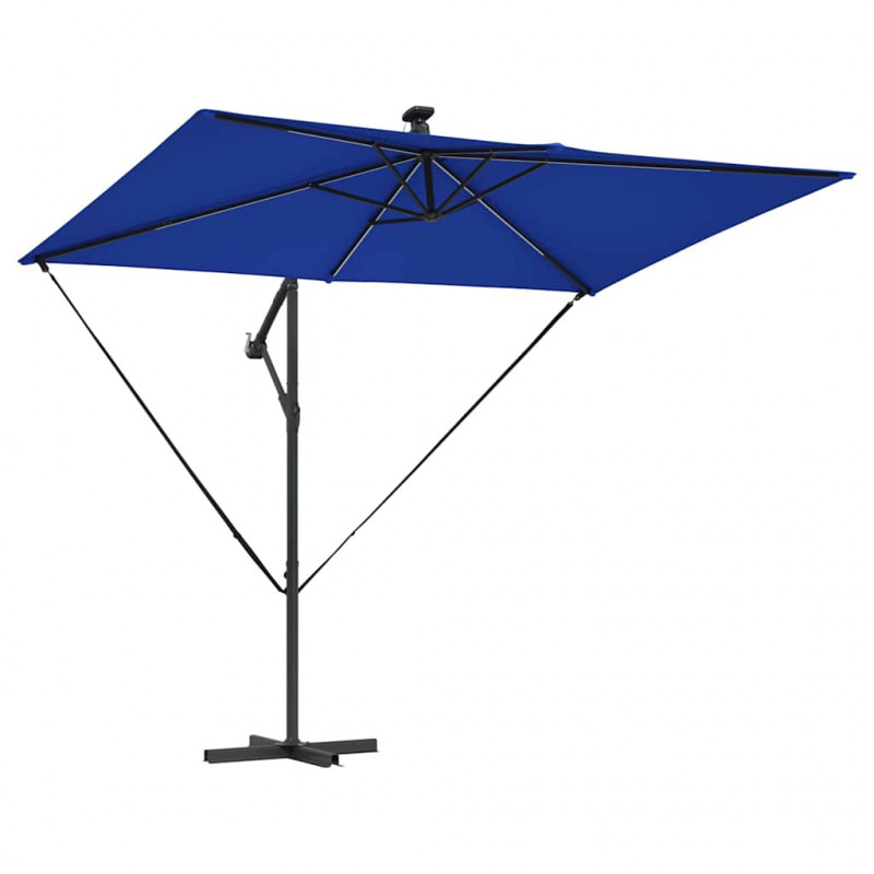 Parasol plażowy Ze LED Lights Niebieski azur 294 x 200 x 270 cm