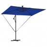Parasol plażowy Ze LED Lights Niebieski azur 294 x 200 x 270 cm