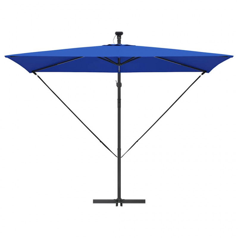 Parasol plażowy Ze LED Lights Niebieski azur 294 x 200 x 270 cm