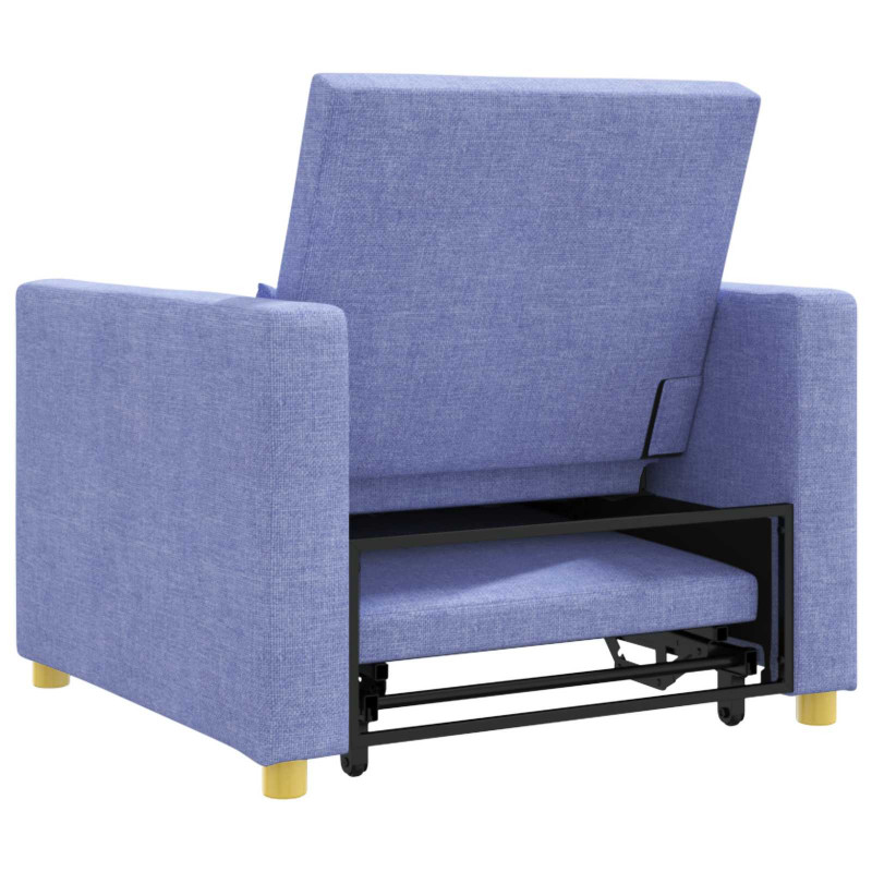 Rozkładana sofa jednoosobowa Niebieski Dżins 90 x 165 x 87 cm
