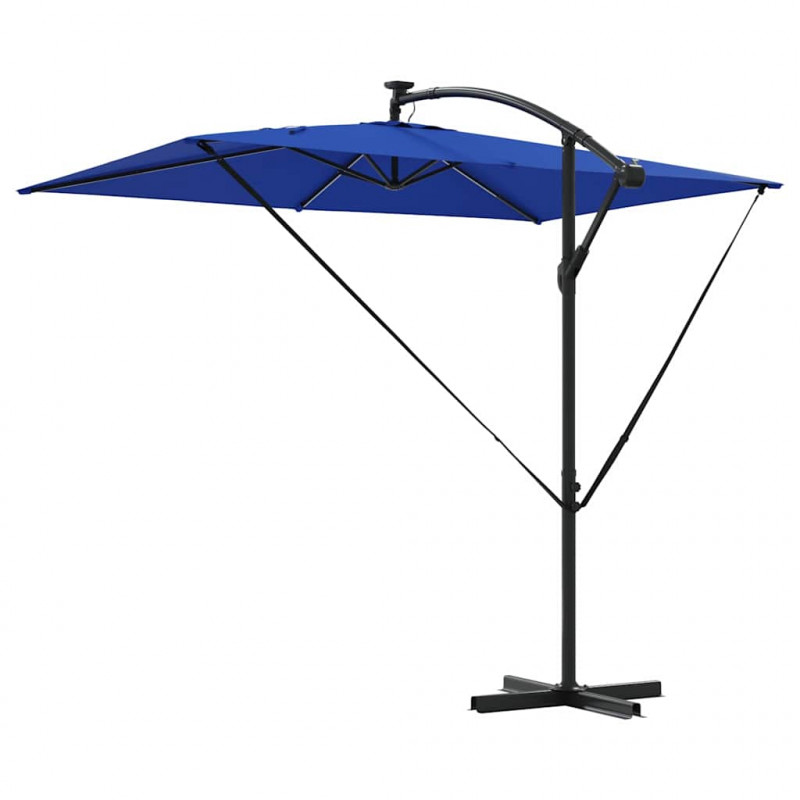 Parasol plażowy Ze LED Lights Niebieski azur 294 x 200 x 270 cm