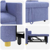 Rozkładana sofa jednoosobowa Niebieski Dżins 90 x 165 x 87 cm