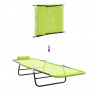 Składany leżak 2 pcs Zielony 182 x 55 x 85,5 cm Textilene