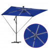 Parasol plażowy Ze LED Lights Niebieski azur 294 x 200 x 270 cm