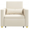 Rozkładana sofa jednoosobowa Kremowy biały 90 x 165 x 87 cm
