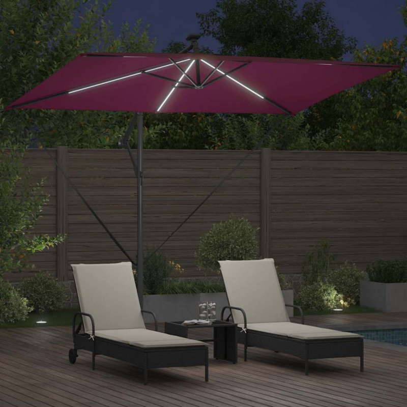 Parasol plażowy Bordeaux Czerwony 294 x 200 x 270 cm