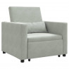 Rozkładana sofa jednoosobowa Jasnoszary 90 x 165 x 87 cm