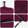 Parasol plażowy Bordeaux Czerwony 294 x 200 x 270 cm