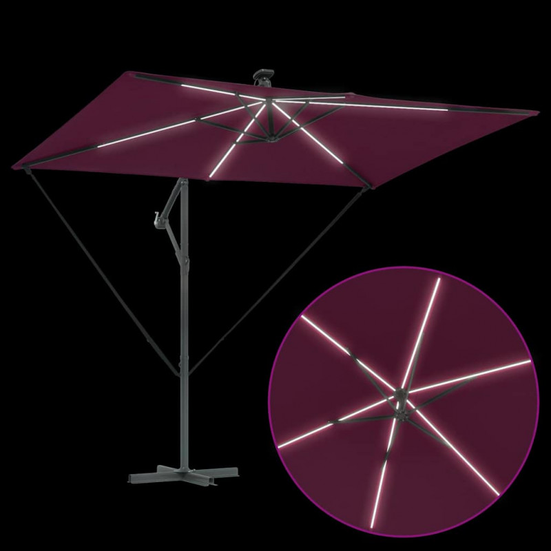 Parasol plażowy Bordeaux Czerwony 294 x 200 x 270 cm
