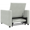 Rozkładana sofa jednoosobowa Jasnoszary 90 x 165 x 87 cm
