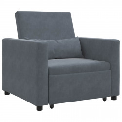 Rozkładana sofa jednoosobowa ciemno szary 90 x 165 x 87 cm