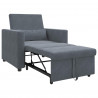 Rozkładana sofa jednoosobowa ciemno szary 90 x 165 x 87 cm