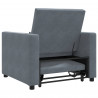 Rozkładana sofa jednoosobowa ciemno szary 90 x 165 x 87 cm