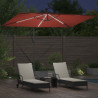 Parasol plażowy Ze LED Lights terakota 294 x 200 x 270 cm