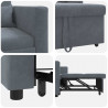 Rozkładana sofa jednoosobowa ciemno szary 90 x 165 x 87 cm