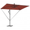 Parasol plażowy Ze LED Lights terakota 294 x 200 x 270 cm