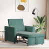 Rozkładana sofa jednoosobowa Ciemnozielony 90 x 165 x 87 cm
