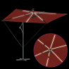 Parasol plażowy Ze LED Lights terakota 294 x 200 x 270 cm