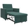 Rozkładana sofa jednoosobowa Ciemnozielony 90 x 165 x 87 cm
