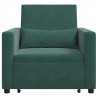 Rozkładana sofa jednoosobowa Ciemnozielony 90 x 165 x 87 cm