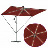 Parasol plażowy Ze LED Lights terakota 294 x 200 x 270 cm