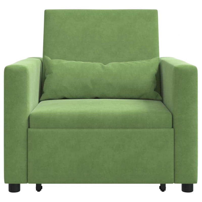 Rozkładana sofa jednoosobowa jasnozielony 90 x 165 x 87 cm