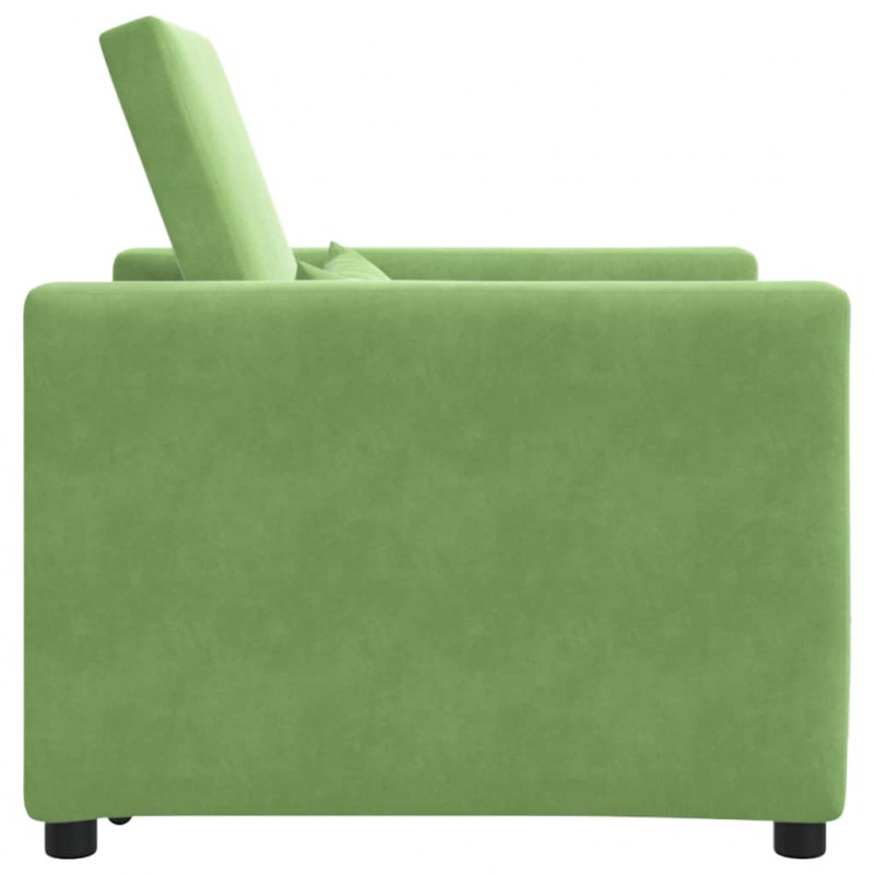 Rozkładana sofa jednoosobowa jasnozielony 90 x 165 x 87 cm