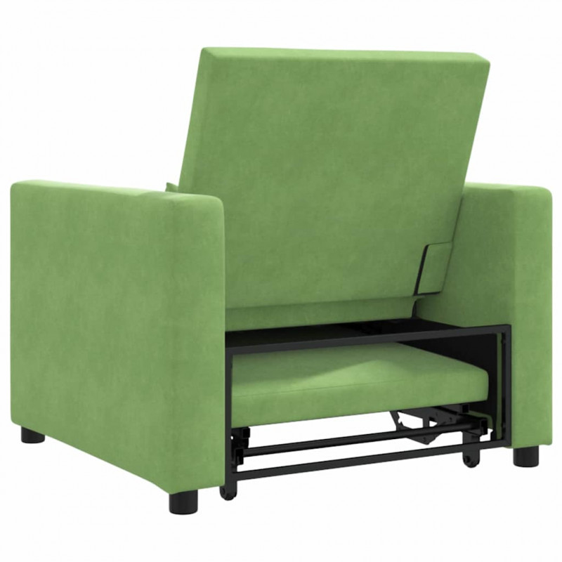 Rozkładana sofa jednoosobowa jasnozielony 90 x 165 x 87 cm