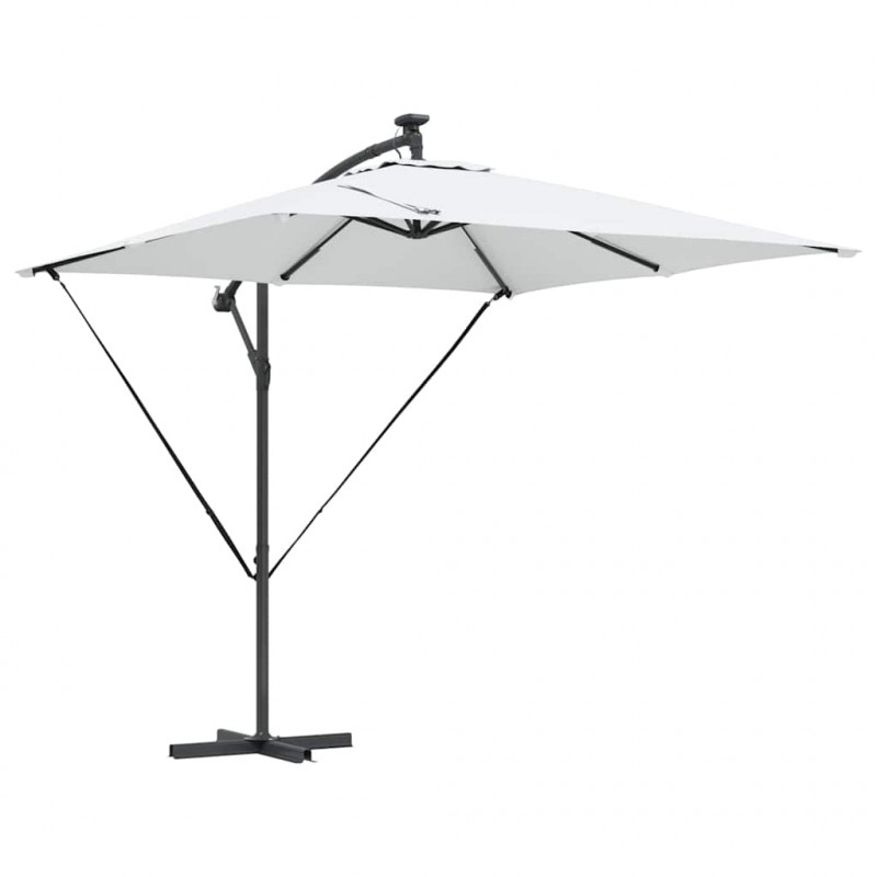 Parasol banana na wysięgniku piaskowy 249 x 249 x 250 cm