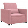 Rozkładana sofa jednoosobowa jasnoróżowy 90 x 165 x 87 cm