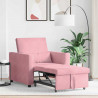 Rozkładana sofa jednoosobowa jasnoróżowy 90 x 165 x 87 cm