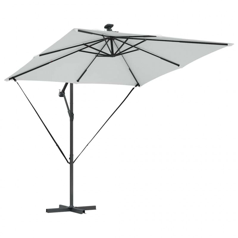 Parasol banana na wysięgniku piaskowy 249 x 249 x 250 cm