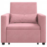 Rozkładana sofa jednoosobowa jasnoróżowy 90 x 165 x 87 cm