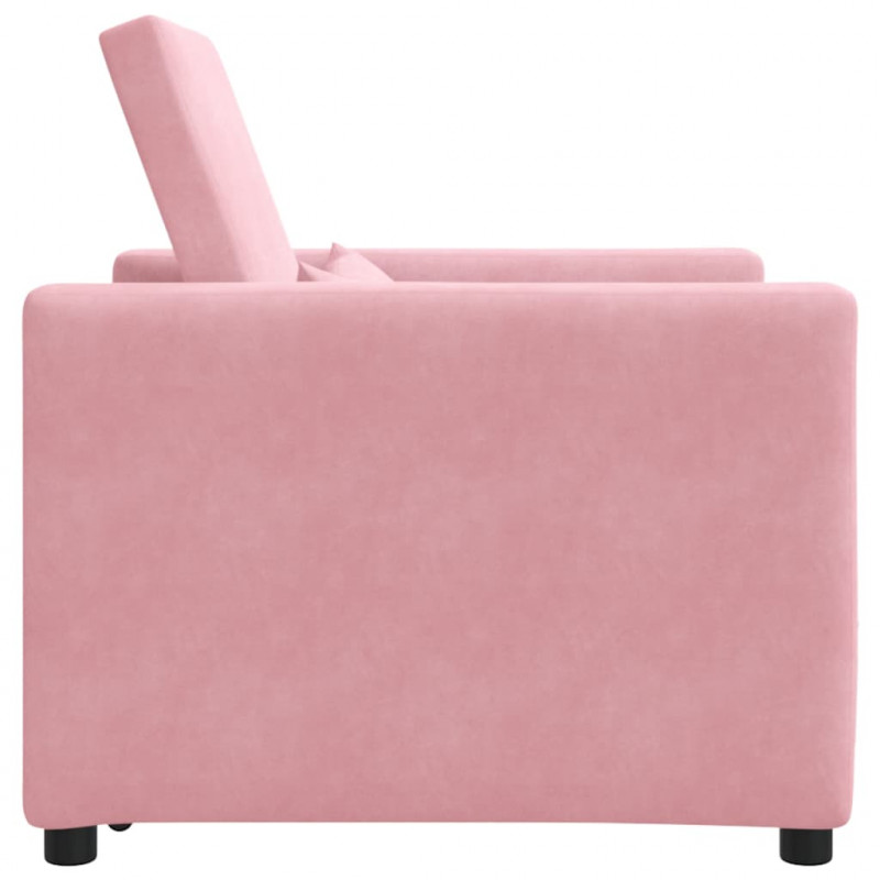 Rozkładana sofa jednoosobowa jasnoróżowy 90 x 165 x 87 cm