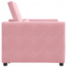 Rozkładana sofa jednoosobowa jasnoróżowy 90 x 165 x 87 cm