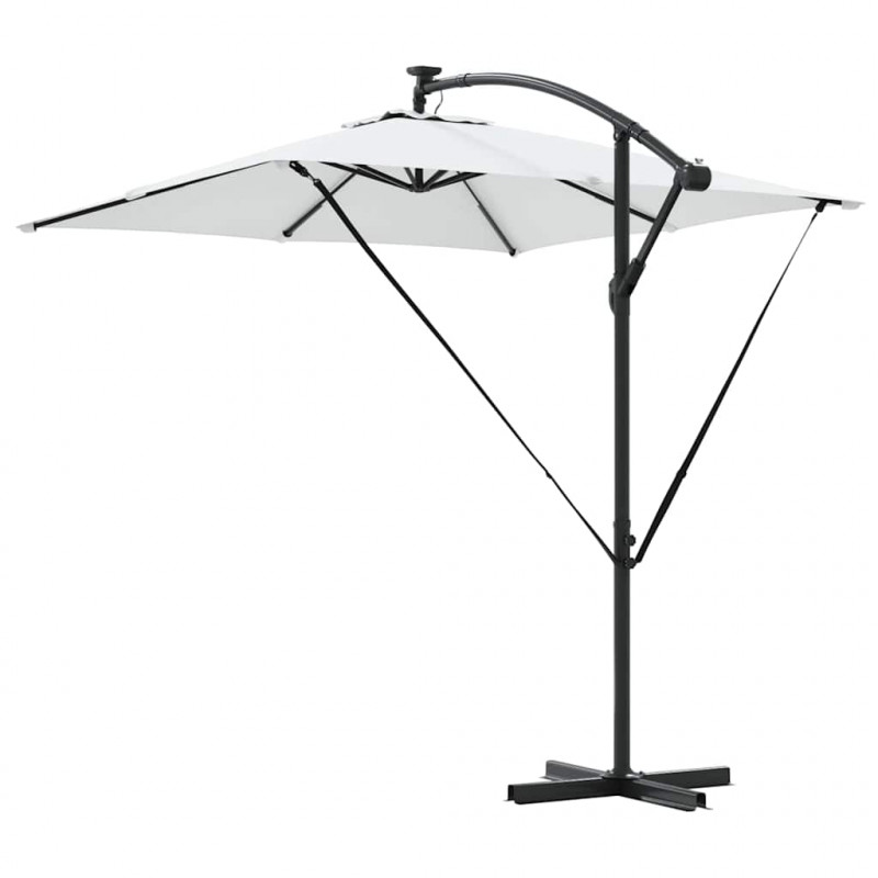 Parasol banana na wysięgniku piaskowy 249 x 249 x 250 cm