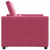 Rozkładana sofa jednoosobowa czerwone wino 90 x 165 x 87 cm