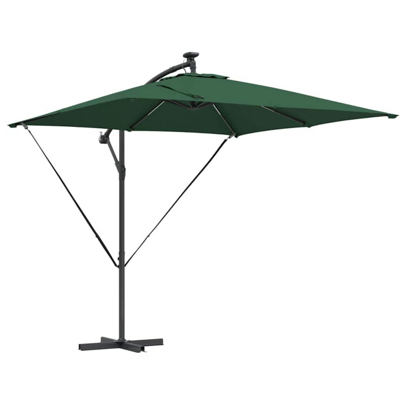 Parasol banana na wysięgniku Zielony 249 x 249 x 250 cm