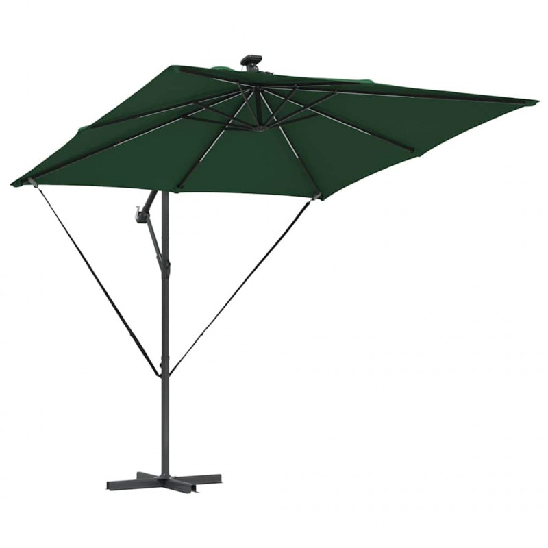 Parasol banana na wysięgniku Zielony 249 x 249 x 250 cm