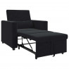 Rozkładana sofa jednoosobowa Czarny 90 x 165 x 87 cm Aksamit