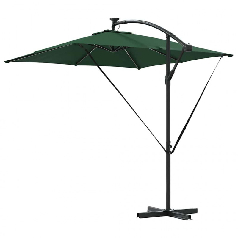 Parasol banana na wysięgniku Zielony 249 x 249 x 250 cm