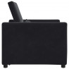 Rozkładana sofa jednoosobowa Czarny 90 x 165 x 87 cm Aksamit