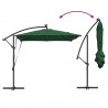 Parasol banana na wysięgniku Zielony 249 x 249 x 250 cm