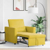 Rozkładana sofa jednoosobowa Żółty 90 x 165 x 87 cm Aksamit