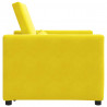 Rozkładana sofa jednoosobowa Żółty 90 x 165 x 87 cm Aksamit