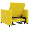 Rozkładana sofa jednoosobowa Żółty 90 x 165 x 87 cm Aksamit