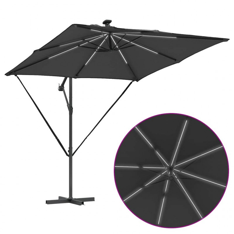 Parasol banana na wysięgniku Antracyt 249 x 249 x 250 cm