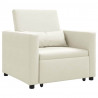 Rozkładana sofa jednoosobowa Kremowy 90 x 165 x 87 cm Aksamit
