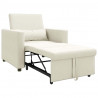 Rozkładana sofa jednoosobowa Kremowy 90 x 165 x 87 cm Aksamit