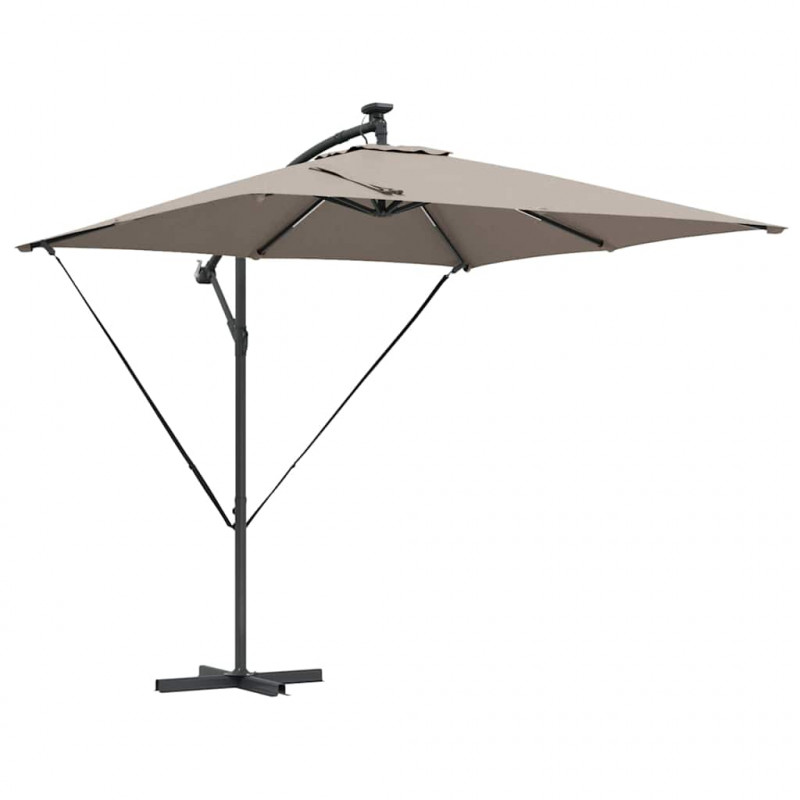 Parasol banana na wysięgniku Ciemnoszary 249 x 249 x 250 cm